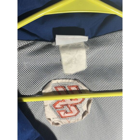 Speedo Vintage Track Jacket Blue White Utica College Embroidered Logo Size L - Picture 3 of 6